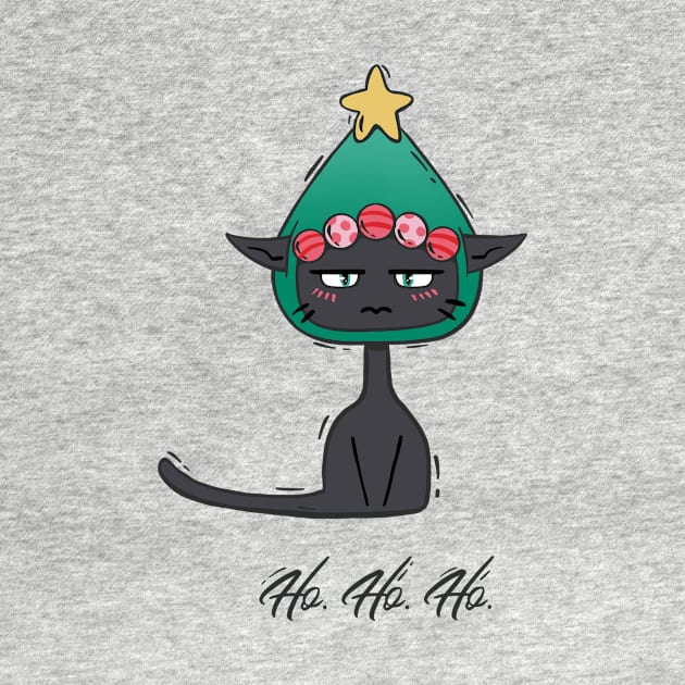 Festive Feline - Grumpy Christmas Cat by JBeasleyDesigns